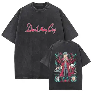 Devil May Cry 3_ Dante's Awakening Washed Tshirt personality Clothes Suitable for all seasons Plus Size Unisex Streetwear soft