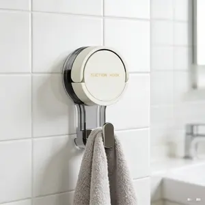 Modern Plastic Suction Cup Hook, Wall Mounted, No Drilling Vacuum Sealed Towel Holder, Kitchen Bathroom Home Organization Hooks