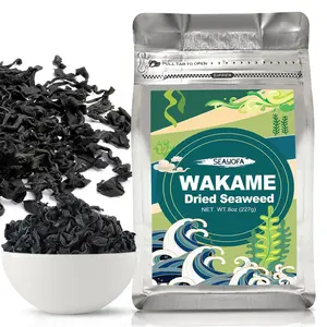8oz (227g) Dried Wakame Seaweed – 100% Natural Sea Vegetable for Miso Soup, Seaweed Salad, Ramen, Stir-Fry, Camping Meals & Asian Cooking, Gluten-Free, Vegan-Friendly