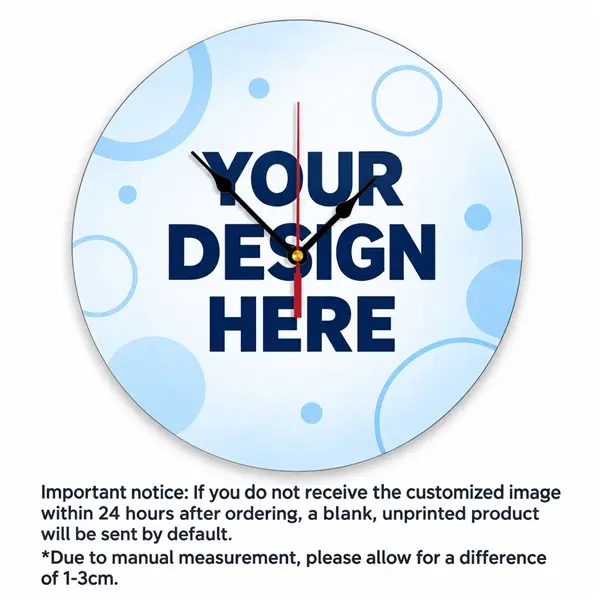 [Made-to-Order]Customizable Wall Clock with Your Design Here - Personalized Timepiece for Home Decor - 1-3cm Measurement Tolerance