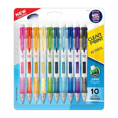 Paper Mate Clearpoint Mechanical Pencils 0.9mm - 2-Pack With Erasers & Lead Refills