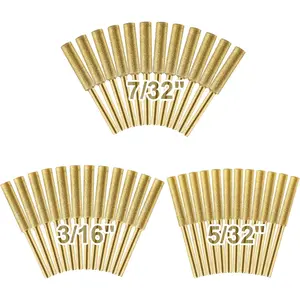 36 count High Hardness Tatanium Plated Chainsaw Sharpener Bits for Chain, Including 5/32''x 12, 3/16''x 12, 7/32''x 12 count