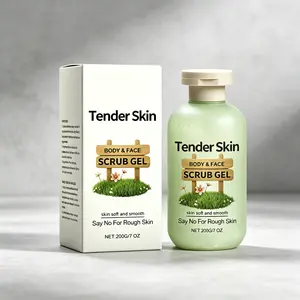 Tender Skin Face & Body Scrub 200g – Exfoliating Gel – Removes Dead Skin & Unclogs Pores – Smoothes Rough Skin – Daily Scrub for Soft, Smooth Skin