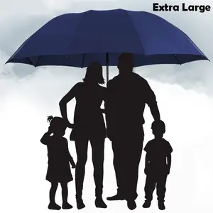 Windproof Strong 130cm Reinforced Manual Folding Umbrella, Large Wind & Water Resistant Design, Durable Outdoor Accessory