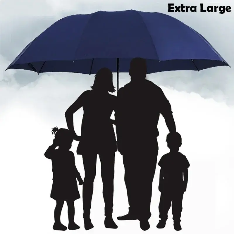Windproof Strong 130cm Reinforced Manual Folding Umbrella, Large Wind & Water Resistant Design, Durable Outdoor Accessory, Rainproof Umbrella, Outdoor Travel Umbrella, Outdoor Umbrellas