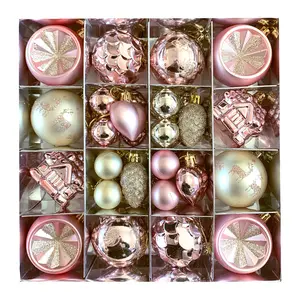 [holiday gifts][christmas gift] Christmas Tree Ball Ornaments Set - Festive Hanging Baubles, Xmas Party Decorations, Multicolor Shiny Decorative Balls for Holiday Home Decor (12/24pcs), Christmas Tree Decorations, Christmas Tree Ornaments,