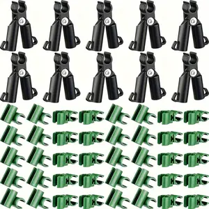 Adjustable Plant Lattice Holder Connector Clip, Plastic Plant Connectors Stakes, Garden Plastic Connectors, A-type Connection Buckle Clips for Gardening