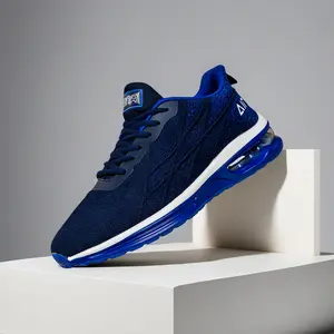 Men's Closed DeepBlue Running Shoes Lightweight Breathable Non Slip for Gym Training