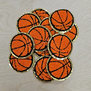 Basketball Chenille Hat Patch (1 Patch)