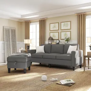 Couch for Living Room - L-Shaped Sectional Sofa Couches  - Modern Small Space Upholstered Furniture Sofa Set for Office Small Space Apartment Bedroom
