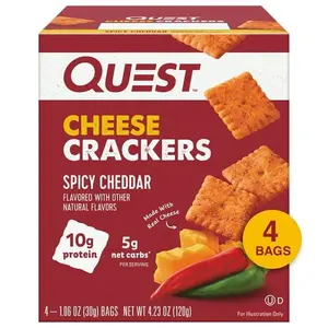 Quest Cheese Crackers, Spicy Cheddar, 4PK