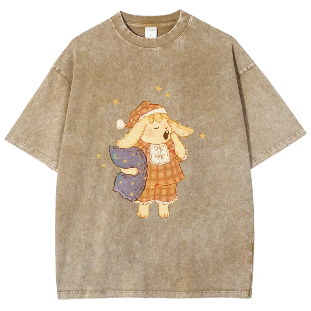 valentine shirts Sleepy Dog Printed T-Shirt Oversized Casual Cotton Loose Tees Harajuku Streetwear Fashion Comfortable Daily Wear Tops For Unisex