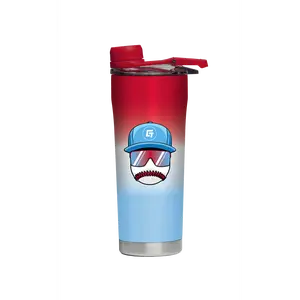 Gametime Baseball Bomb Ball 20oz Insulated Stainless Steel Portable Tumbler - Leak-Free Vacuum Flask, Leakproof Shaker Bottle with Lid, Kitchenware Drink Container, Bottle Vacuum Flasks