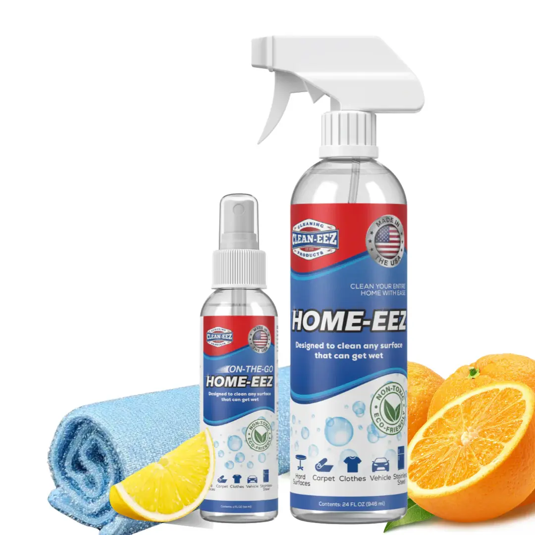Home-eez All-Purpose Cleaner Bundle – Full Size Cleaner, Mini Cleaner & MicroScrub Towels | Clean-eez