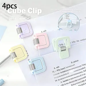 4pcs-Multifunctional Mini Clips, Cute Paper Clips, Note Clip, Exam Papers & File Organizer, Office Supplies, Fashion Stationery