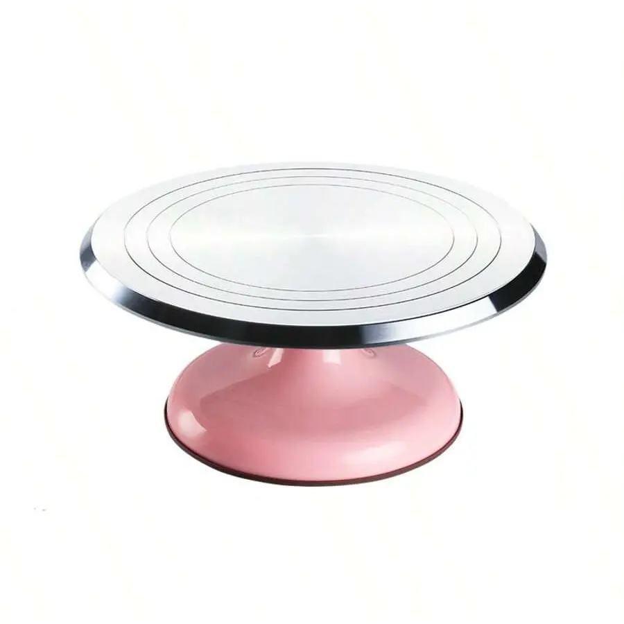 10 Inch Aluminum Alloy Rotating Cake Decorating Platform, Party Cake Stand, Cake Turntable, High Precision Silent Bearing, Cake Decorating Supplies, Cake Decoration Tools, Ideal for Glazing and Pastry Decoration
