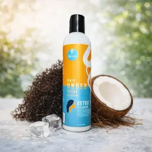 Curls Hair Under There Collection Detox Tea Cleanser Cooling Shampoo 8 Oz for Curly Hair Care