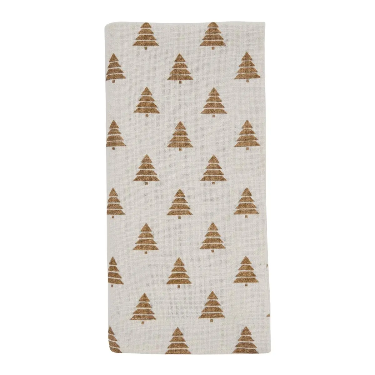 212 MAIN 100% Cotton Cloth Napkins - 4-Piece SARO 7555.GL20S Holiday Theme Set with Tree Print, for Home Kitchenware & Kitchen Linens