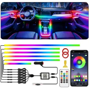 Interior  LED Strip Lights,  LED Lights RGB Dreamcolor 6 in 1 with 175 inches 593 LEDs Fiber Optic Ambient Lighting Kits,APP and Remote Control 16 Million Colors  Neon Lights
