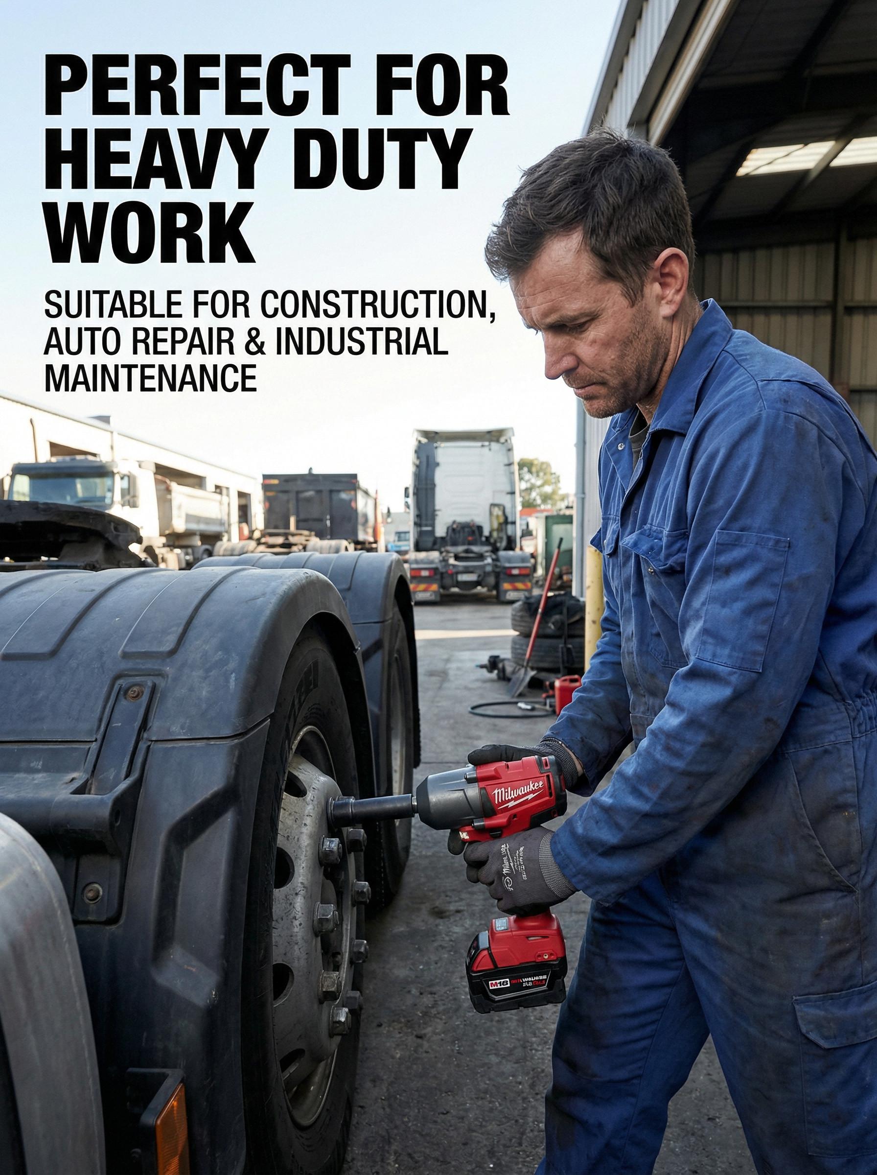 Milwaukee 18V  Wrench Industrial Automotive Use M18 Lithium Replacement Battery Pack chrome sockets and impacts