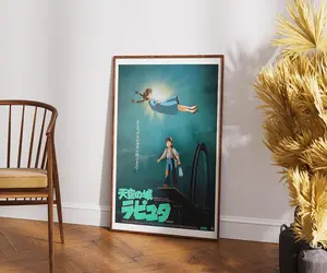 [No Frame] Castle in the Sky (1986) by Studio Ghibli Movie Poster Wall Art