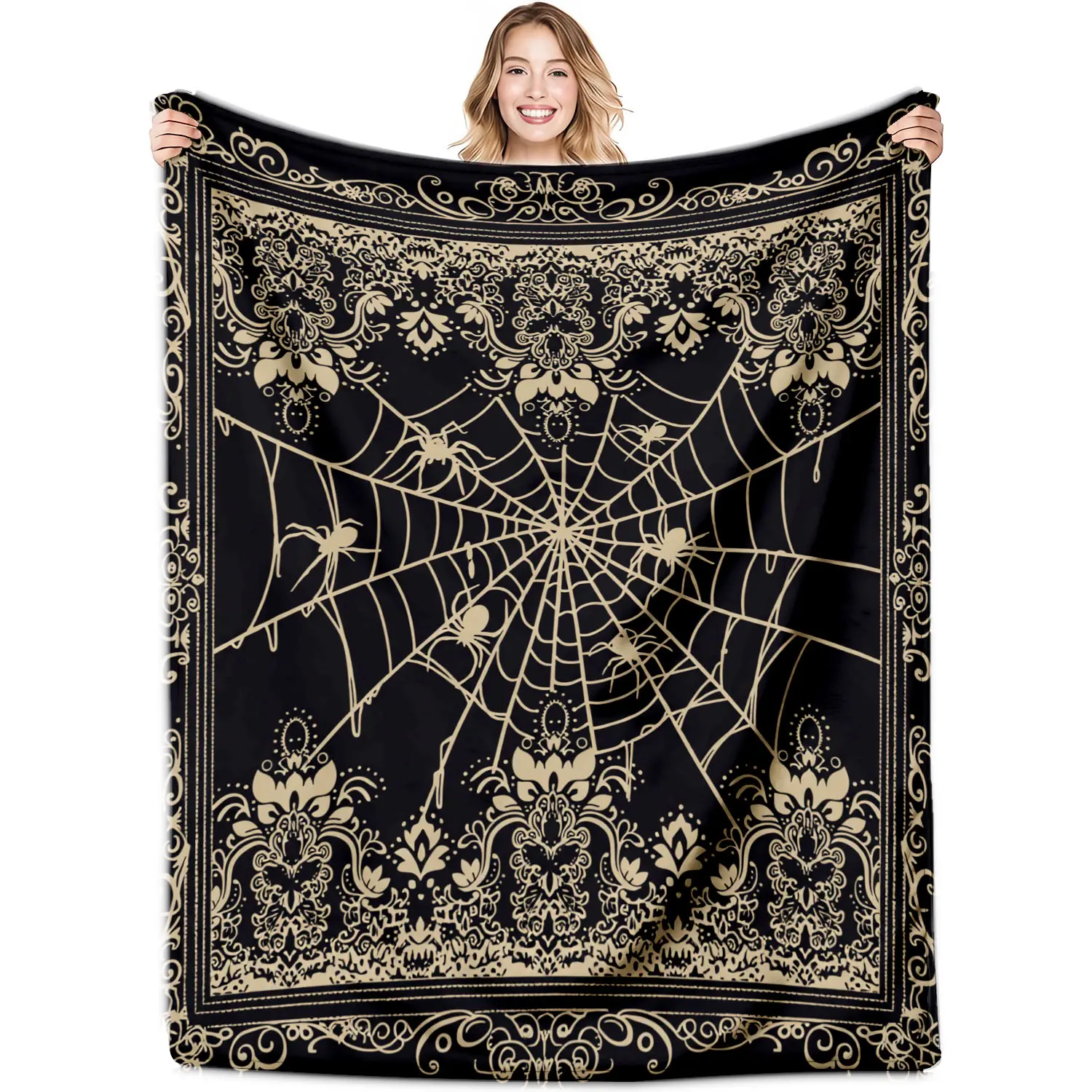 Pink Black Gothic Suicideboys Flannel Blanket, Hip‑Hop Band Skeleton Art Fuzzy Polyester Throw Blanket, Cool Hippie Music‑Theme Blanket for Teen Present, Decorative Blanket for Couch, Twin Size