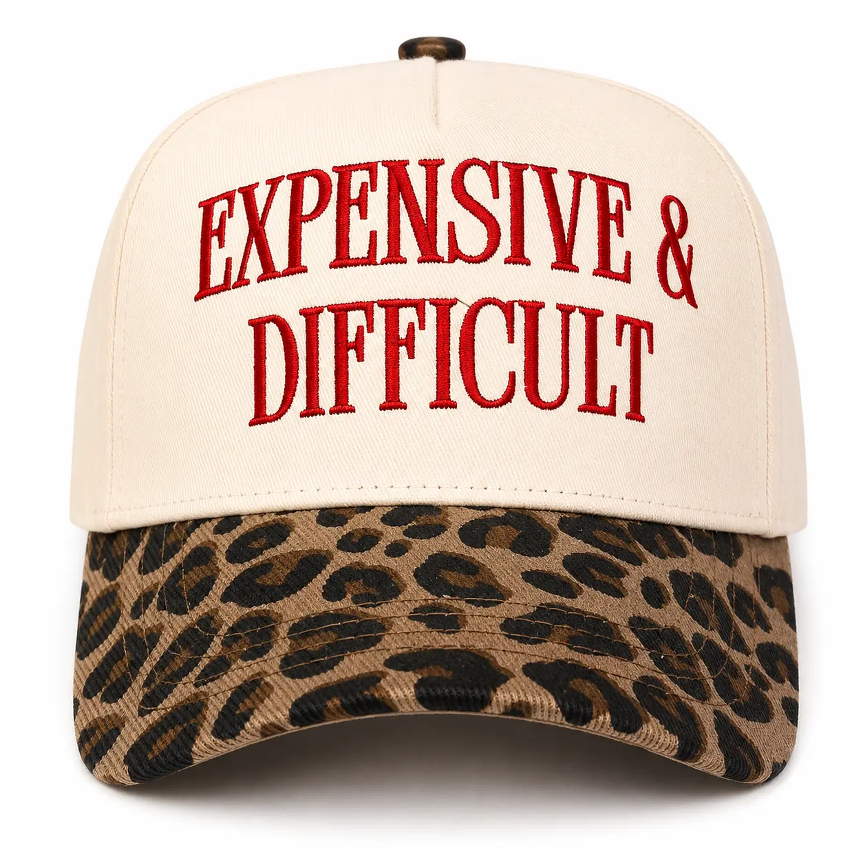 Leopard Print Vintage Adjustable Trucker Baseball Cap - 100g Polyester Unisex Casual Trendy Hat, 56-60cm Stylish Classic Accessory for Coquette Fashion Enthusiasts