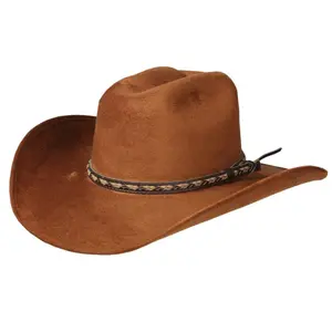El General Suede Western Hat Dark Brown 44267