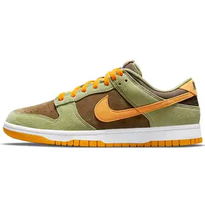 Nike Dunk Low 'Dusty Olive' Men's Classic Low-Top Sneaker Vintage-Inspired Design All Seasons True to Size Lightweight Durable Leather Upper Non-Marking Soles