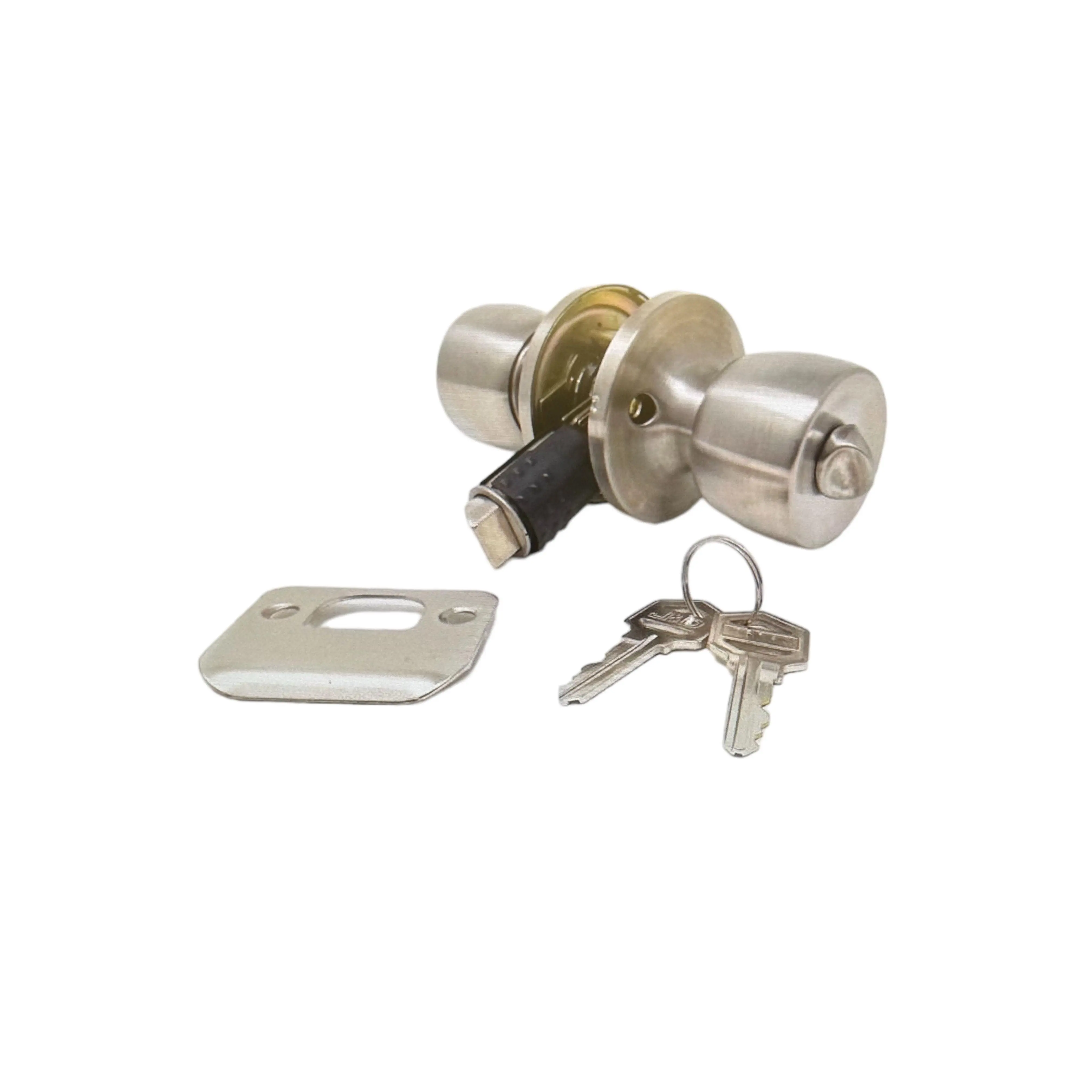 Mobile Home Interior Door Privacy Lock Stainless Steel (Keyed Lock)