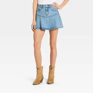Women's Flouncy Mini Skirt - Universal Thread Medium Wash 12