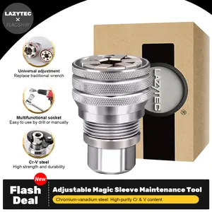 1pcs Manual Wrench Multi-function Electric Drill Adapter Ratchet Wrench Adjustable 10-19mm Suitable for Home Appliances and Car Repair Wrench, Silver