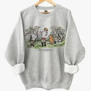 The Vintage Pooh Bear Sweatshirt, Gift For Men Women, Crew Neck, Menswear Top, Womenswear Top Underwear Streetwear 0B3