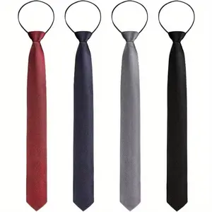 4pcs for zipper Ties for Men Adjustable Men'S Neckties for zip on Tie for Zipper Skinny Necktie Clip on Slim Tie tiktokshopspringglowup