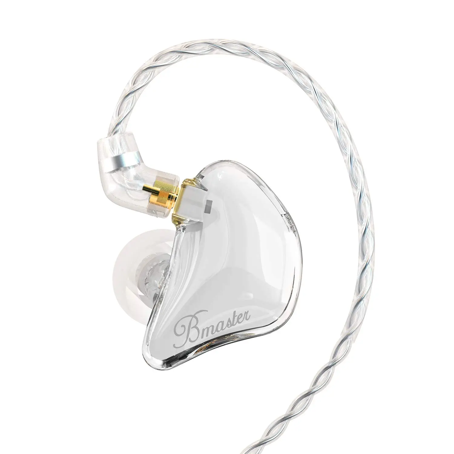 BASN Bmaster Triple Drivers In-Ear Monitor Headphones (Earbuds) - 2 Detachable Cables, Solid Noise Isolation, Foam Ear Tips, for Audio Engineers, Compatible with Laptops, Cellphones