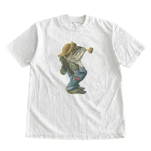 The Vintage Gentleman Bass Fish Smoking Pipe Graphic Tee, Gift For Woman, Gift For Men, Womenswear Top Underwear Streetwear, Trending Shirt