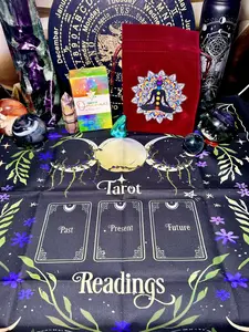 Complete Tarot Kit— Tarot cards with bag and tarot cloth— Complete Kit—Beginners, Travel Kit