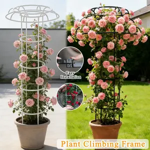 1 Piece Interlocking Umbrella Trellis Flower Support Pole, Rose Climbing Frame, Iron Line Plant Garden Stanchion, Plant Climbing Rod