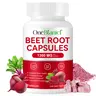 Sohochic Nitrates-Rich Natural Beetroot Dietary Capsules - 1300mg Per Serving, 60 Capsules (30-Day Supply), Vegan, Non-GMO, Gluten-Free Healthcare Supplement for Fitness, Cardiovascular Health, Blood Flow