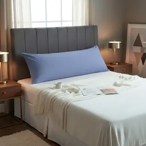 1 Pack Cotton Body Pillowcase, Soft and Breathable Pillow Case with Envelope Closure, Solid Color Design,20x54 Inches