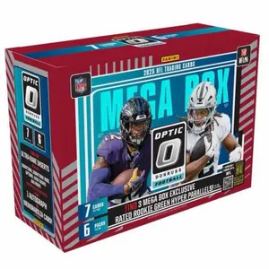 2025 Optic Mega Box (Green Hyper) - NFL Panini Collectible Football Sports Trading Cards