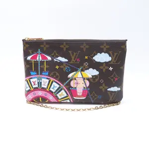 Pre-owned Louis Vuitton Coated Canvas Shoulder Bags Double Zip Vivienne Monogram SHoulder Bag T10383083