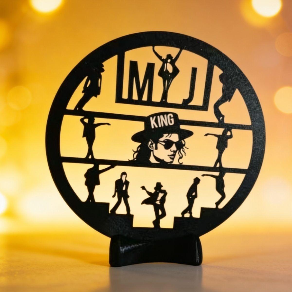3D Printed MJ Classic Dance Move Silhouette Ornament Collectible for Study Desk Decoration Unique Gift for Fans and Collectors