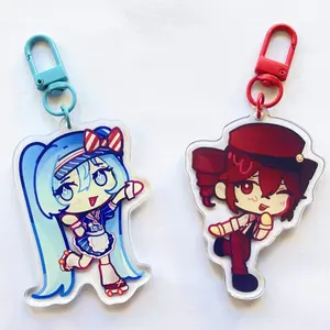 Vocaloid Keychain, Miku and Teto Vocaloid Keychain, Unique Keychains for Personal Style, Cute Keychains for Bags and Keys, Durable, Lightweight and Perfect for Personal Style, Collecting and Gifting