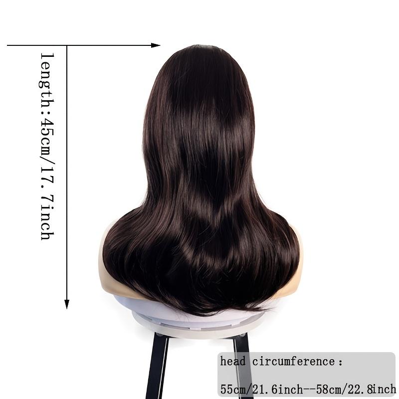 Adult Basics Style Wig, Loose Wave Synthetic Hair, 150% Density, Heat Resistant Fiber, with Side Bangs, Buckle Net Cap, Hair Wig