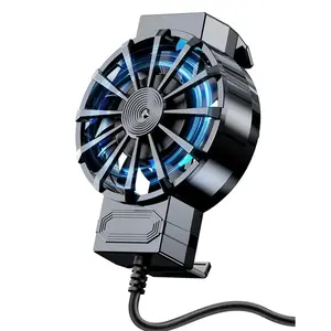 Universal Mobile Phone Game Wired Cooler, Cell Phone Radiator Case, Live Streaming Cooler for Huawei Xiaomi iPhone Smartphones, USB, Portable USB Fan