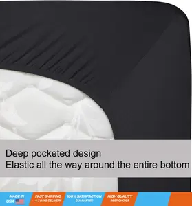 Stretch Twin Size Fitted Sheet Only - 4 Way Stretchy Jersey Knit, Snug Fit Twin XL & Twin Mattress(Standard/RV, Deep/Shallow), Non Slip, Cozy T-Shirt Soft & Comfortable - Dark Gray, Twin