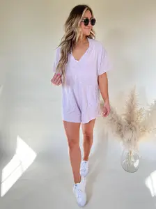 Travis Oversized Romper | Lavender