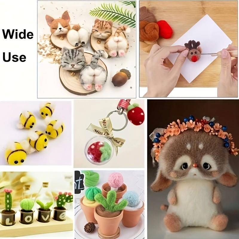 54-Piece Needle Felting Kit + Tools, Beginner Wool Felt Set, Includes Instructions for Making Animals, DIY Craft Supplies, Diy Handmade Craft