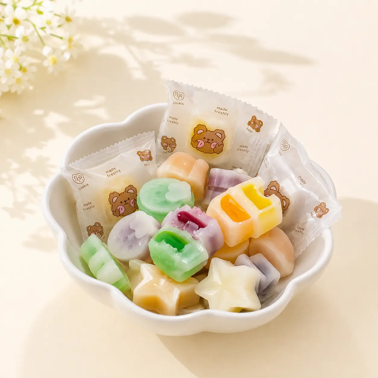 Premium Wax Candy Assortment, 3.5 oz Box, Fruit Flavor Candy Bottles with Sweet Center, Colorful Snack Collection, Party Gift Idea